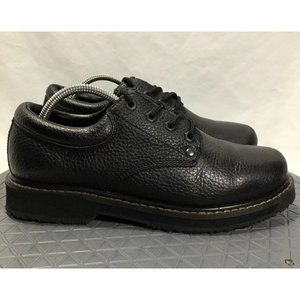 Dr Scholls Harrington Shoes Size 8M Black Leather Oxford Lace up Gel